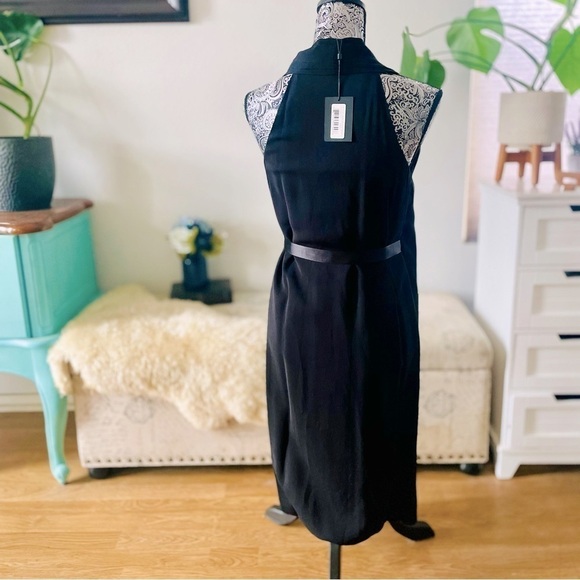 NWT Alexander Wang Belted Wrap Scarf Sleeveless Midi Cocktail Dress, Size 2 - Picture 7 of 13